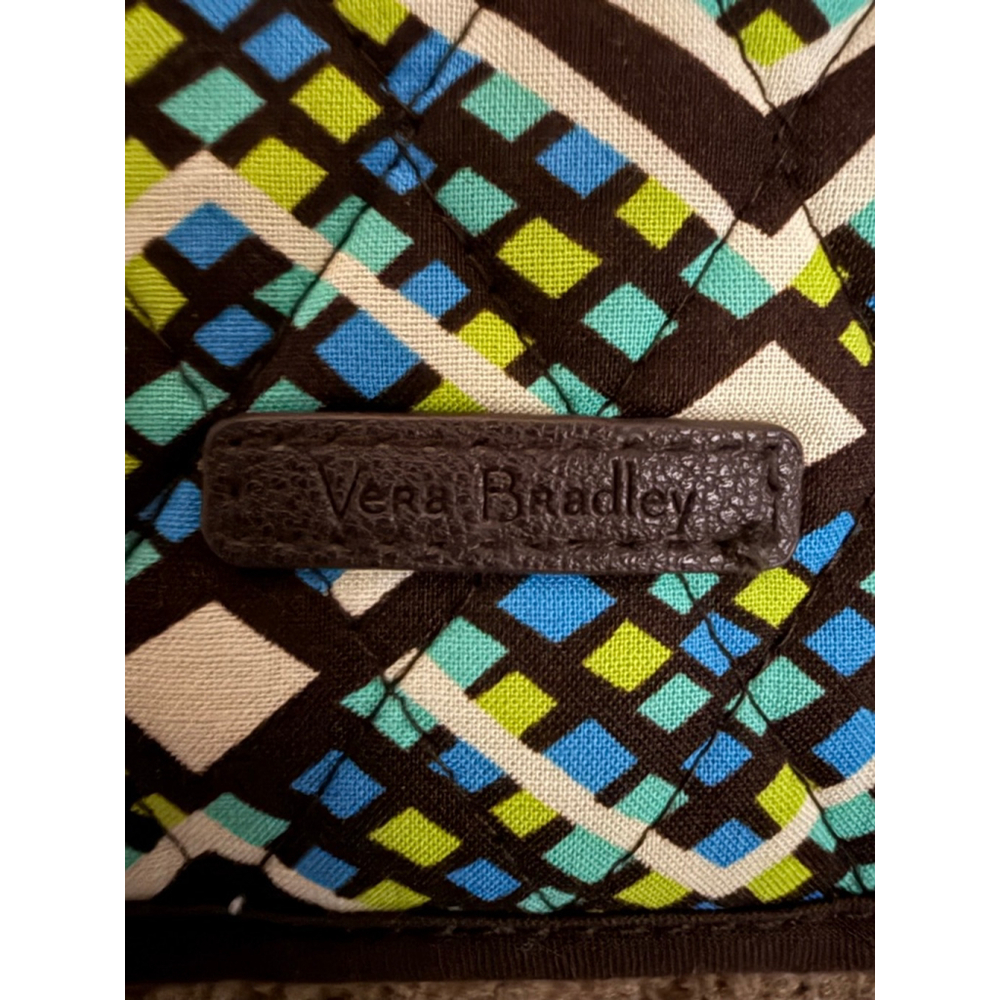 Women's Vera Bradley Cosmetic/Travel Bag One Size Brown Blue - Picture 2 of 4